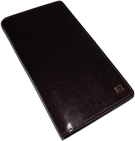 Giudi Italia Men's Tuscan Leather Breast Pocket Secretary Wallet Brown