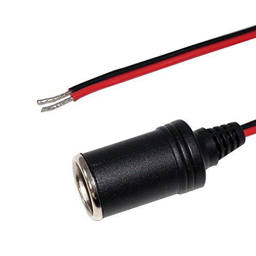 [2 PACK] KUNCAN 12V 1FT Car Cigarette Lighter Female Socket Extension Cable, Cigar Cable with Female Socket Connector for GPS/Dashcam Car Charger - Thumbnail 6