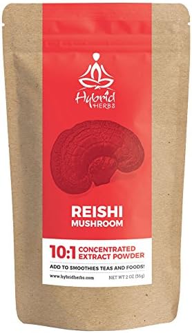 Duanwood Red Reishi Mushroom - 10:1 Concentrated Extract Powder - 56grams (2oz) - Hybrid Herbs - Add To Smoothies, Tea, Coffee.