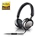 Philips F1/27 Fidelio Premium Lightweight Travel Headphones with Mic, Black