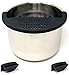 Salbree Silicone Snap Strainer fits the 6qt Instant Pot and Snaps to the 6 quart Instapot Pressure Cooker Inner Pan Small Mitts Set Included, for Straining Vegetable and Ground Beef Grease (black)