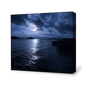 Canvas Wall Art for Living Room,Bedroom Home Artwork Paintings Charming Moon Ready to Hang - 12x12 inches