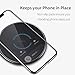 ESR Wireless Charger, Metal Frame Ultra-Thin Fast Charging Pad, 7.5W Compatible iPhone 11/11 Pro/11 Pro Max, 10W Fast Charging Galaxy S20/S20+/S20 Ultra/Note10, Pixel 3/4(No AC Adapter), Black