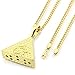 POPLife Men'S Golden Tone Eye Of Horus Egypt Pyramid Pendant Hip-Hop 30