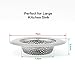 2 Pieces Kitchen Sink Drain Strainers Stainless Steel | Large Wide Rim 4.3