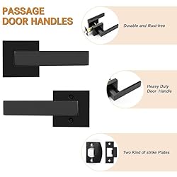 Probrico 6 Pack| Matte Black Passage Levers for