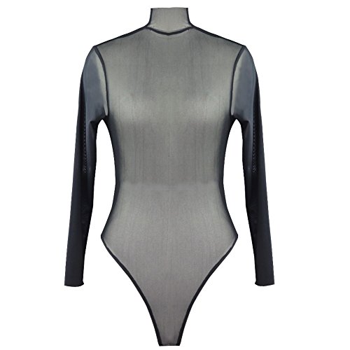 sheer turtleneck bodysuit