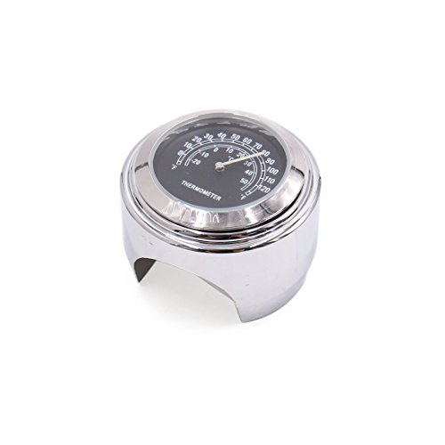 uxcell 7/8" 1" Motorcycle Scooter Handlebar Temp Thermometer Gauge Dial Clock Watch