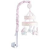 Ivanka Trump Wildflower Collection: Baby Mobile Crib Mobile Musical Mobile - Bunny Mobile in Pink/White