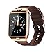 Smartwatch, Bluetooth Watch and Unlocked Watch Cell Phone all in one for Android Smartphones Samsung Sony LG and IOS iPhone–golden