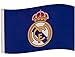 Real Madrid Blue Crest Flag - Authentic Primera Liga Merchandise