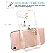 JAHOLAN iPhone 7 Case, iPhone 8 Case Amusing Whimsical Design Clear Bumper TPU Soft Case Rubber Silicone Cover for iPhone 7 iPhone 8 - Cat Watering Flowers