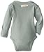 L'ovedbaby Unisex-Baby Newborn Organic Gl'oved-Sleeve Bodysuit, Seafoam, 3-6 Months