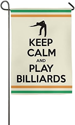 TTIWEP Keep Calm And Play Billiards Garden Flag Indoor &amp; Outdoor Decorative Flags For Parade Sports Game Family Party Wall Banner,1218inch