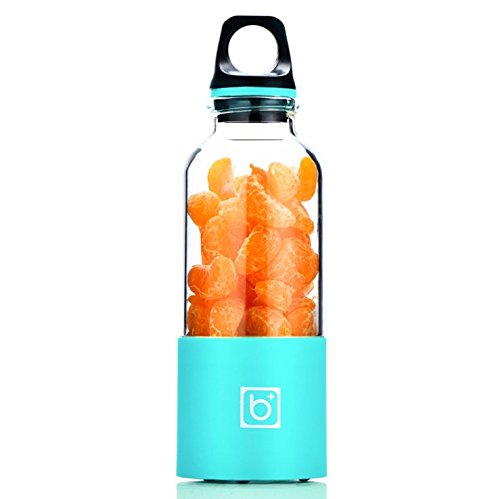 Click Here to See More Images MH Portable Juicer Cup Mini Fruit Juice Bottle Extractor with USB Cable 500ML for Juice Blender Fruit Vegetables Baby Food Blue Color