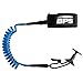 BPS 'PRO' Bodyboard Coiled Arm Leash with Leash Plug for Boogieboard - with Double Swivels (Dark Blue)
