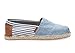 Toms Chambray Stripe Blanket Stitch Men's Classic Blue/White 10006551 Blue/White