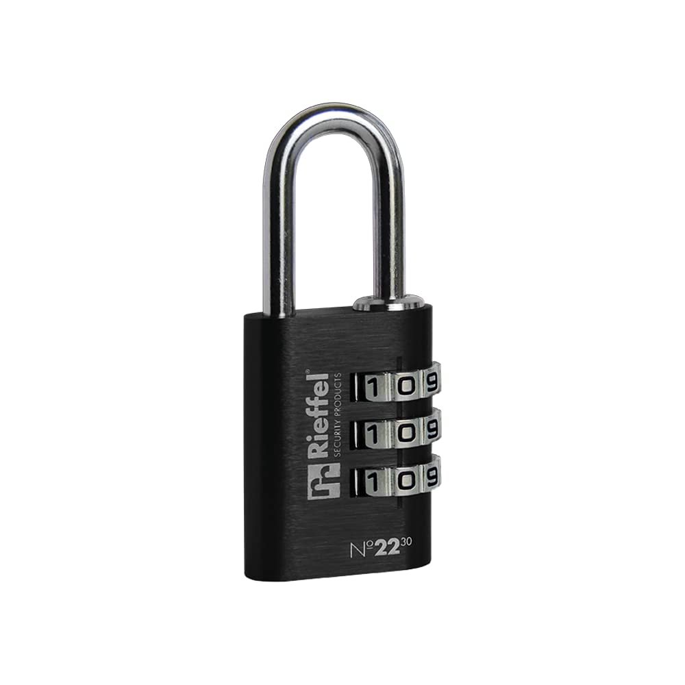 Rieffel 22/20 SB Aluminium Nº 22 Padlock Silver Black