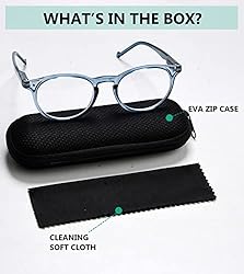 Eyekepper Oval Spring Hinges Ladies Glasses Blue