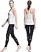 Chikool Women Yoga Pants Mesh Workout Gym Running Leggings Inner Pocket Non See Through Black