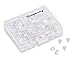 Shapenty Clear Color Plastic Rubber Clutch Earring Safety Back Stopper Replacement for Fish Hook Earring (Clear, 200PCS/100Pairs)
