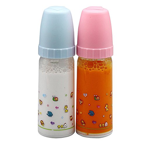 callm 2PC Magic Disappearing Milk and Juice Bottles Perfect Accessory for Baby Dolls (Multicolor) - Thumbnail 5