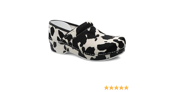 cow print dansko clogs