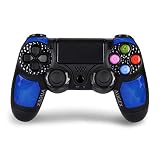 Game Controller for PS4- Double Shock 4 Wireless Controller for Playstation 4 - Joystick with Sixaxis, Bluetooth, Super Power, Micro USB, Multi-Touch Clickable Touch Pad- AUGEX Dipsey Diamond (Blue)