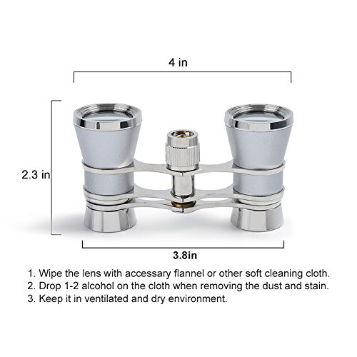 1 Uarter+Glasses+Binoculars+Necklace+Gray+Silver