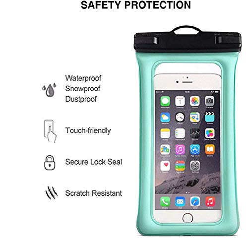 MQOUNY Waterproof Phone Pouch,2 Pack Floating Waterproof Case Waterproof Phone Case IPX8 Available TPU Clear Dry Bag for iPhoneXs/Xs Max/XR/8/8plus/7/6s/6/6s Plus Samsung up to 6.5" (Black-Black)