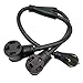 Parkworld NEMA 14-30 Splitter, 240V Splitter Dryer 14-30P Male Plug to (2) 14-30R Female Receptacle, Dryer 4-Prong 30 AMP 14-30 Dryer Y Adapter Cord (3FT)