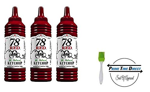 78 Red Original Ketchup 17.2 oz, (3 Pack) with Silicone Basting Brush in a Prime Time Direct Sealed Bag