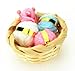 EatingBiting Dollhouse Miniature Doll Furniture Accessories , 1:12 Scale Mini Knitting Wool Balls with Basket Set Craft , Charming Elegant Vivid