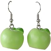 Cute 3D Fruit Dangle Earrings for Women Resin Imitation Food Drop Earrings Acrylic Strawberry Grape Orange Avocado Lemon Earrings Jewelry Gift-