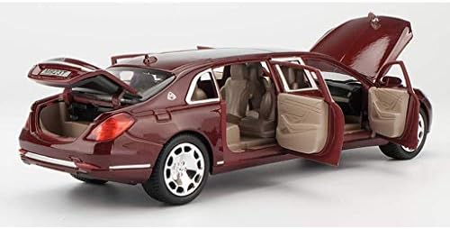 Maisto MoMo Mercedes - Mercedes - Mercedes-Benz Maybach Extended Edition Alloy Sports Car Model Toys Children's Collection Toys Gifts ( Color : Red Wine )
