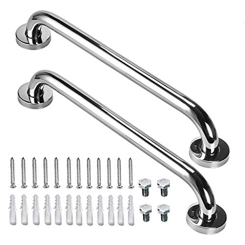 2 Pack 16 Inch Shower Grab Bar, ZUEXT Chrome Stainless Steel Bathroom