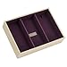 Stackers Cream & Purple Classic Deep 3 section jewelry box