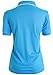 CLOVERY Quick Drying Active Wear Short Sleeve 2-Button Polo Shirt Aqua Medium