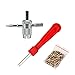 Senzeal 4 in 1 Tire Repair Tool and Single Head Valve Core Remover Tool with 20pcs Valve Core
