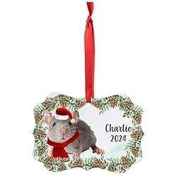 Gray Mouse Mice Christmas Ornament 2024