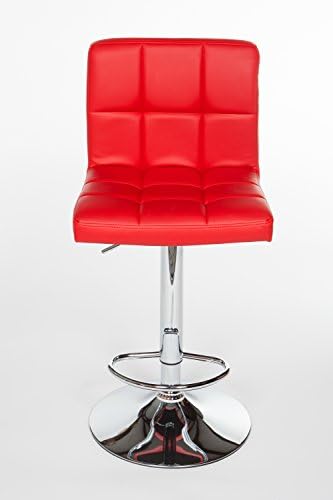 2 Chic Looking Red Modern Adjustable Counter Swivel Pub Style Bar Stools/Barstools (Red)