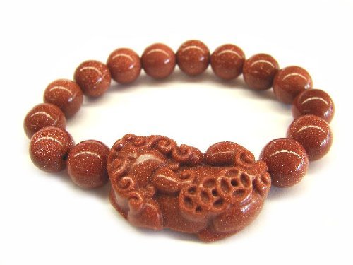 Red Goldstone Gemstone Feng Shui Pi Yao Bracelets