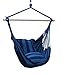 XiuanCum Patio Porch Hanging Cotton Rope Swing Chair Seat Hammock Swinging Wood Outdoor Indoor Swing Seat Hammcthumb 4