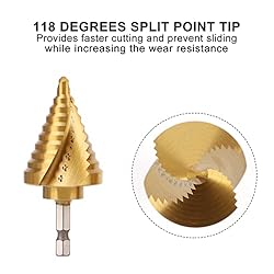 COMOWARE Hex Shank HSS Step Drill Bit with Two