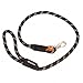 ZippyPaws Climbers Rope Heavy Duty Dog Leash - Thick Leashes for Large Breed Dogs, Durable 2/3'' Climbing Rope, 6 Feet Long, Comfortable Woven Design, Tested Strength Over 3000 lbs - Black