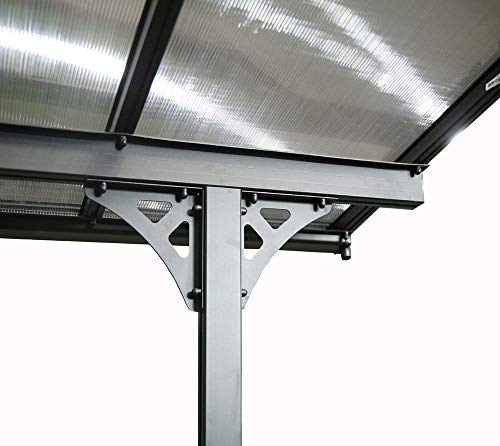 WESTMANN Terrassenüberdachung Bruce | 300x435x270 cm Schwarz | Aluminium Terrassendach inklusive Hardtop für Sonnenschutz – Bild 8