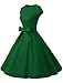 Dressystar DS1956 Women Vintage 1950s Retro Rockabilly Prom Dresses Cap-Sleeve XXXL Army Green