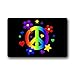 TSlook Doormat Peace Sign Colorful Indoor/Outdoor/Front Welcome Door Mat(30