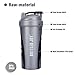 BOTTLED JOY Protein Shaker Bottle, Non-Toxic Wide Mouth 100% Leak Proof Shake Water Bottles 27oz 800ml (Grey)