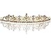 SparklyCrystal Bridal Wedding Tiara Crown with Silver Flowers 4652